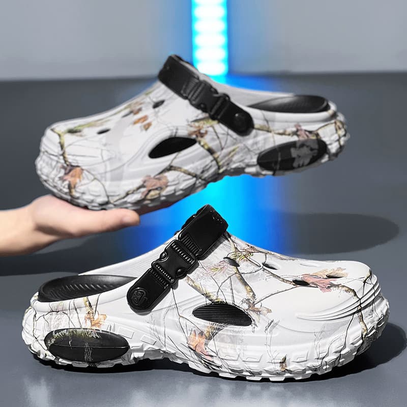Chinelos masculinos verão exterior usar estilo sola grossa