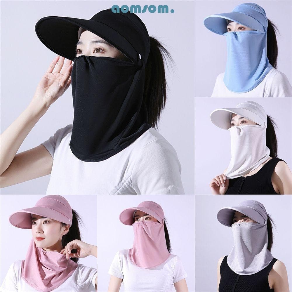 Chapéu de Proteção para Pescoço Feminino AOMSOM, Chapéu Esportivo para Caminhadas de Verão, Proteção UV, Dobrável, Casua