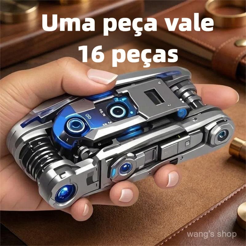 Kit Chave de Fenda Multifuncional Dobrável-Jogo de Ferramentas Portátil com Chaves Allen e Soquetes
