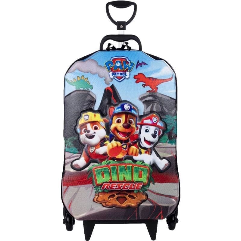 Mochila Carrinho Escolar G 3D Patrulha Canina Dino Desenho Infantil Maxtoy  | Volta ás Aulas