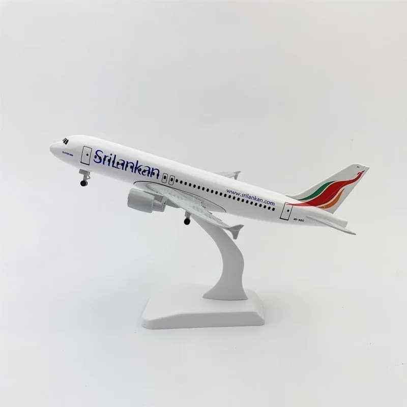 Modelo De Aeronave FZ Brinquedos Escala 1 : 400 Simulação Airbus 20cm Liga De Metal Aeronaves A320 Sri Lankan Airlines C