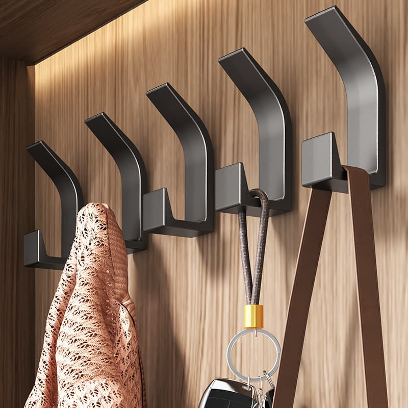 5 pçs/Set sem perfuração gancho de plástico fixado na parede quarto cozinha multifuncional roupas toalha chave Rack de a