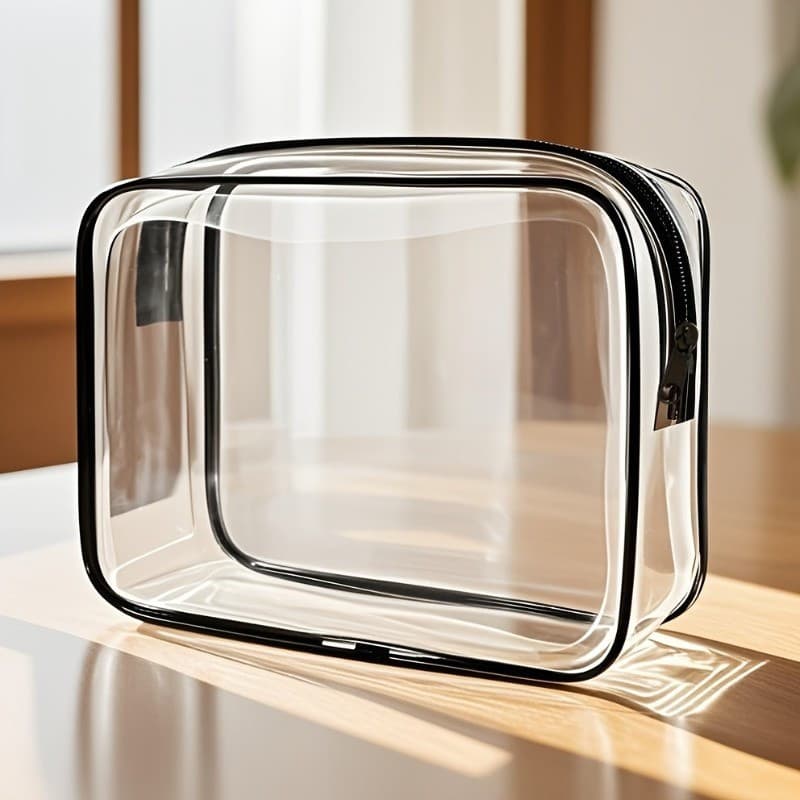 Bolsa De Higiene Transparente De 1 Pacote , Maquiagem Pequena Cosmética Leve De PVC De Alta Qualidade Lavagem Com Zíper