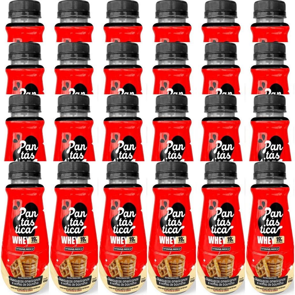 Massa de Panqueca Waffles Pantástica Whey Baunilha 100g 24un