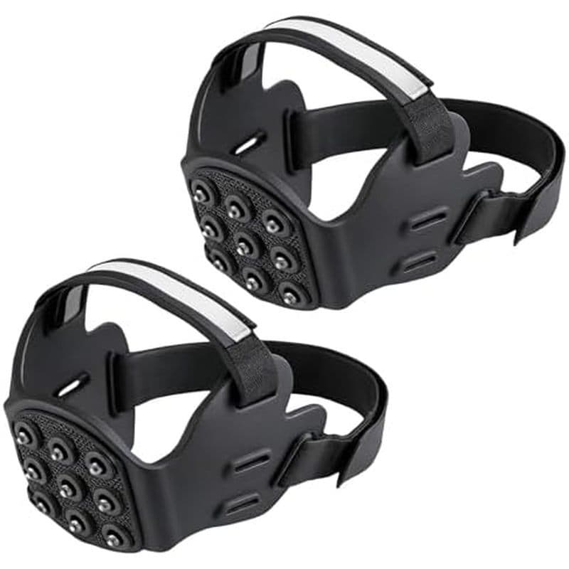 Grampos De Gelo-Picos De Tração Antiderrapantes De 9 Dentes Para Neve , Punhos Refletivos Botas De Caminhada Com Ajuste
