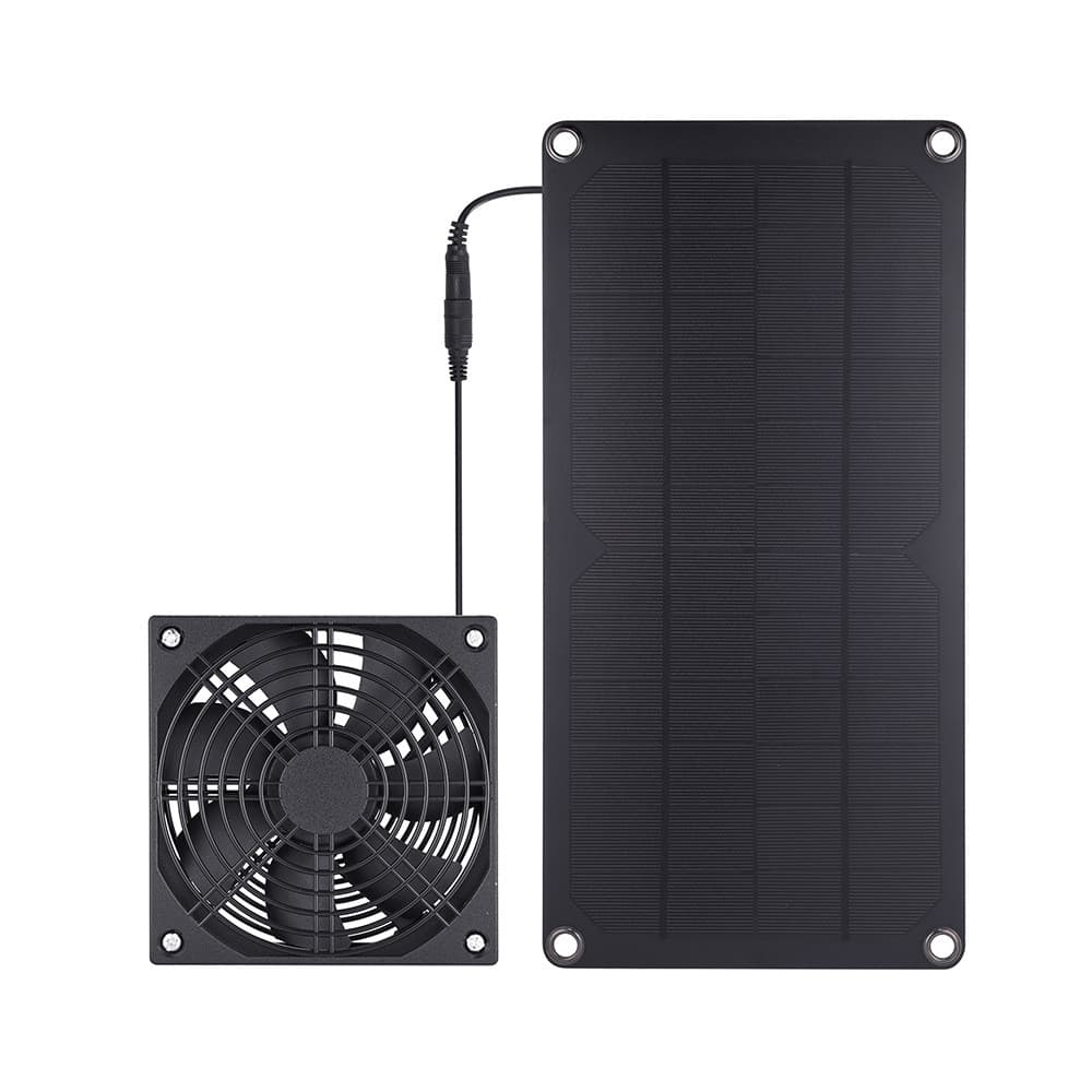 10W Mini Ventilador Movido A Energia Solar 3W De Exaustão Para Animais De Estimação
