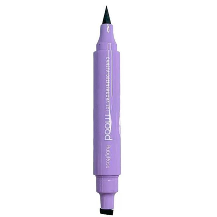 Caneta Delineadora 2 em 1 Ruby Rose Mood HB-519 Traço Preciso Preto