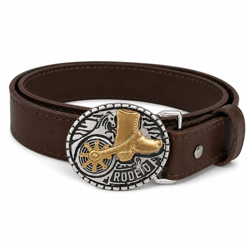 Cinto Country Infantil Unissex Caramelo preto cafe  Rodeio Peão Cowgirl infantil Lindo laçamento barretos