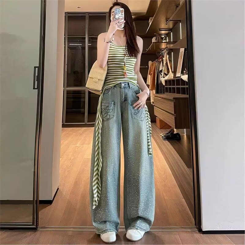2026 primavera outono novo estilo mais veludo forma de pêra calças de perna larga plus Size feminino gordura mm mais mag