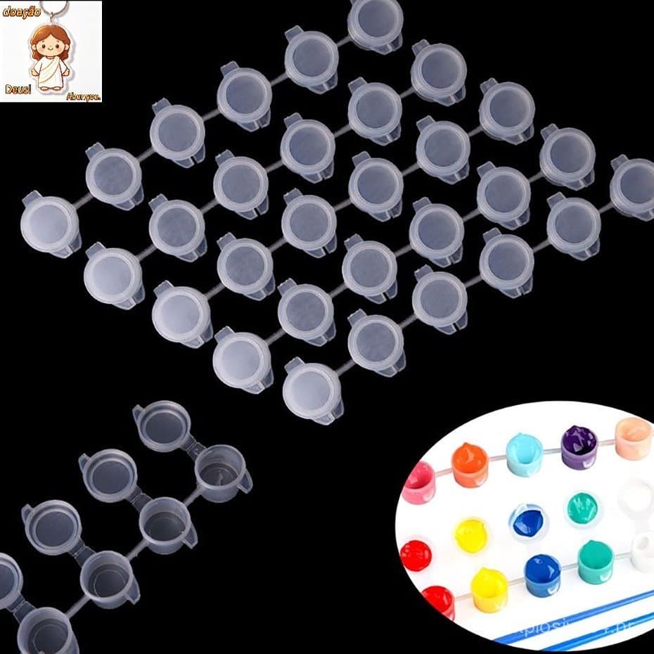 Tiras 10 60 Potes Vazio Caixa De Pintura Mini Tinta Pod Artes Artesanato Recipientes De Armazenamento De Plástico Recipi