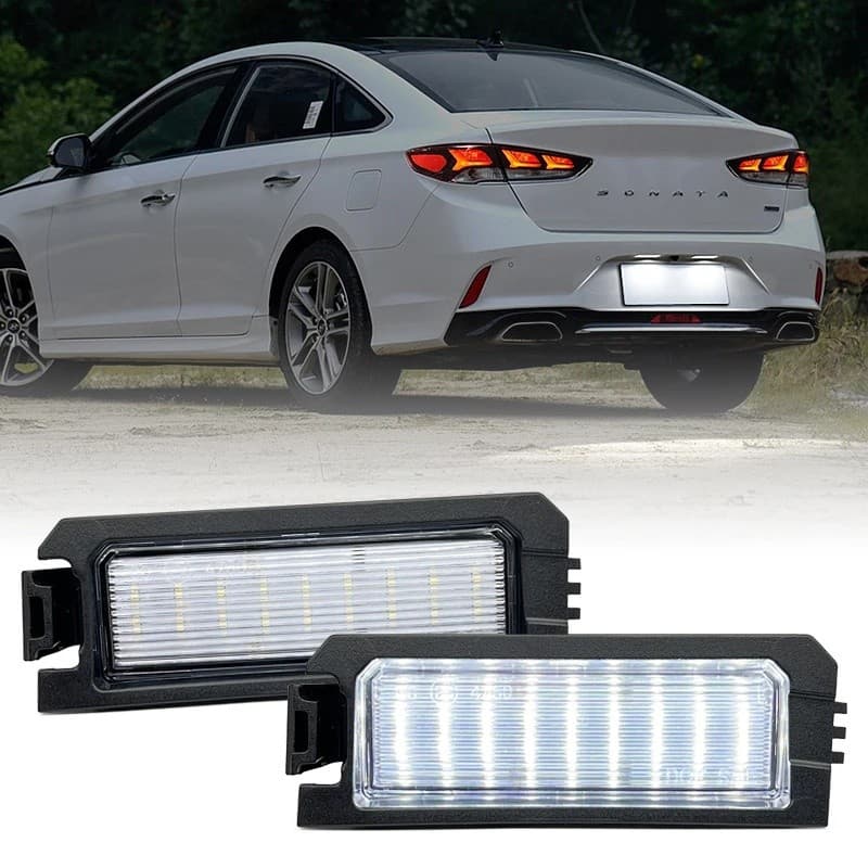 FZ 2 Unidades Para Hyundai i30 Elantra Sonata Veloster Kia K5 Rio Niro Cadenza Luz LED Branca Placa De Licença
