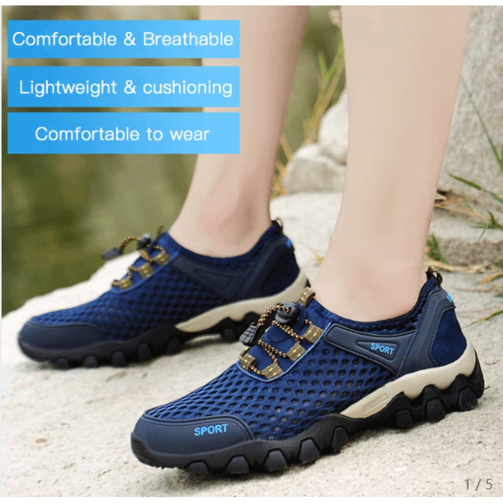 【Design Moderno】Fashion Running Shoes Men's Sports Hiking Shoes Lightweight and Flexible/Sapatos Masculinos/Leve/Esporte