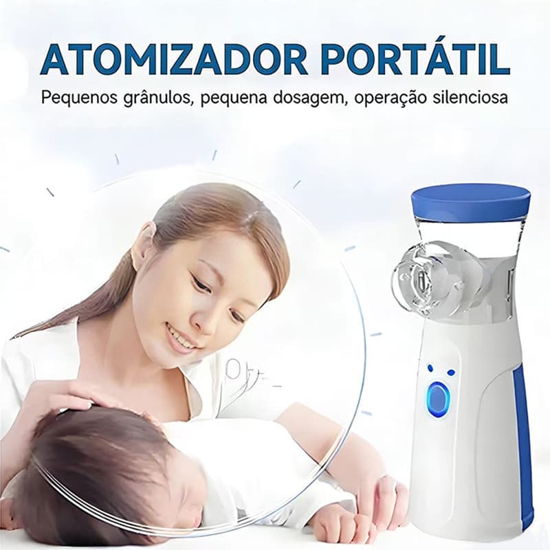 Nebulizador Portátil Ultrassônico Inalador Sem Fio Para Crianças E Adultos Silencioso Recarregável - Zestory