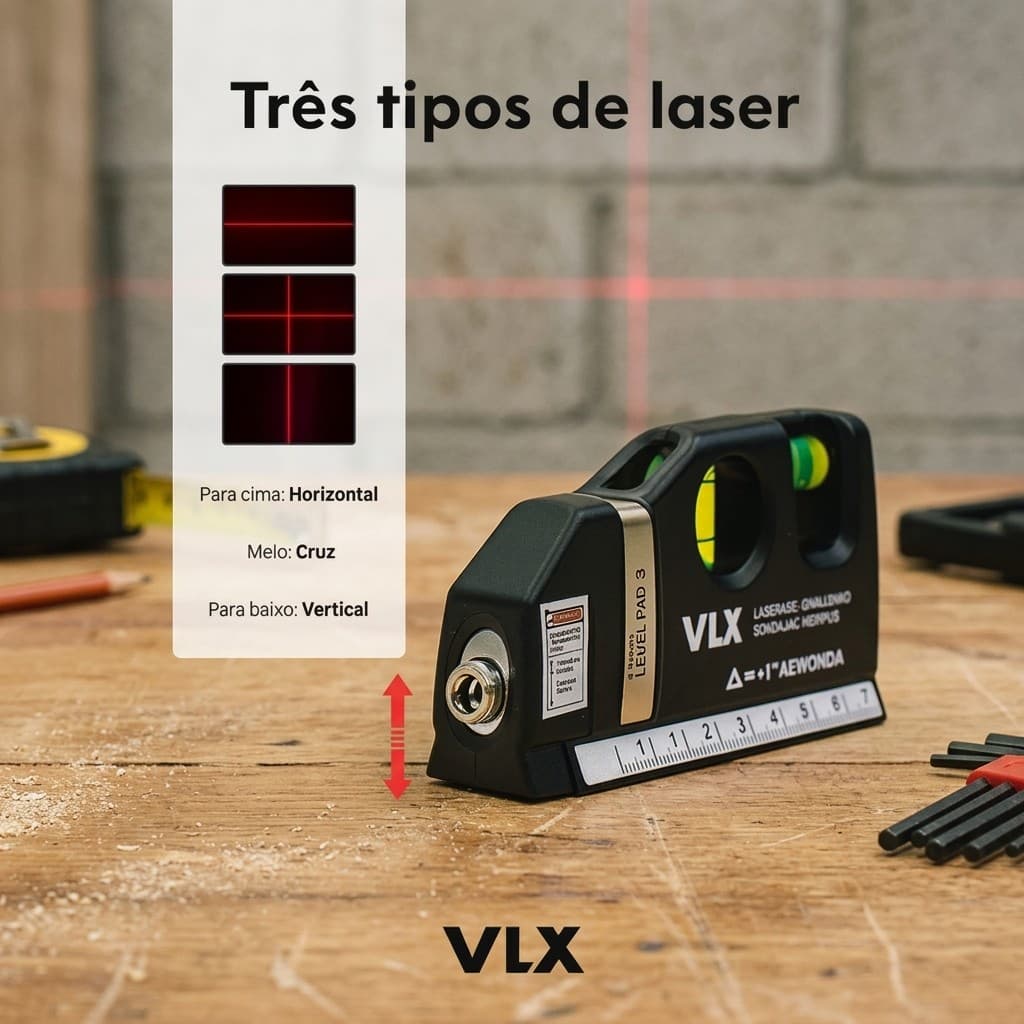 Ferramenta de Medição Nível a Laser com Trena Profissional Alta Precisão para Pedreiro e DIY