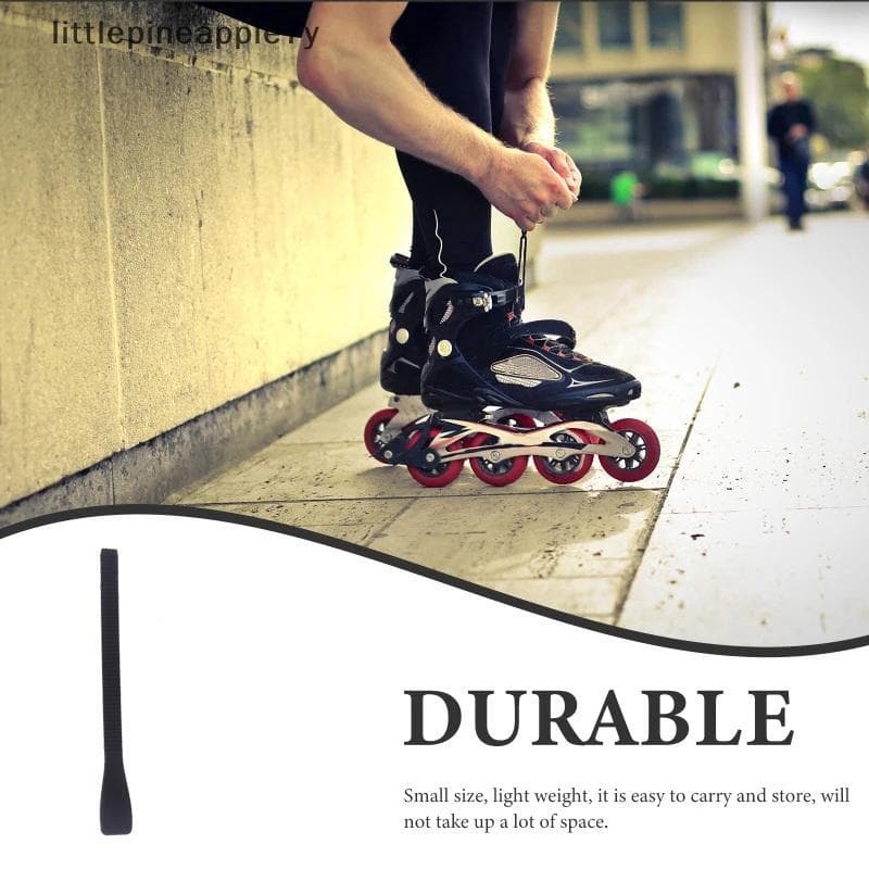 little Black Nylon T-Shape 230MM Inline Skate Boot Fivela Strap Roller Skates Acessório [COD]