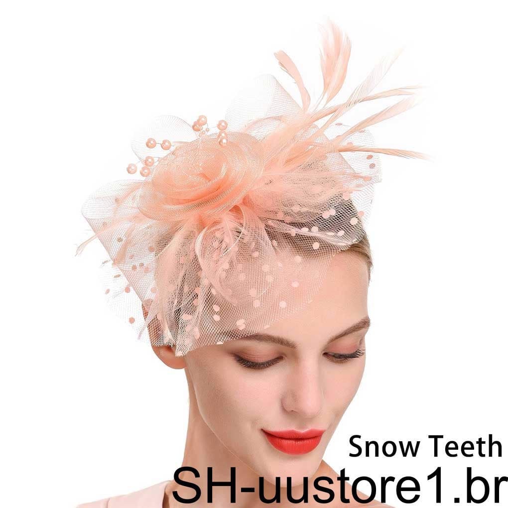 1/2 Flor De Cabelo Casamento Headwear Acabamento Requintado Estilo Retro Economia Espaço Festa Peruca Ornamento Cabeça N