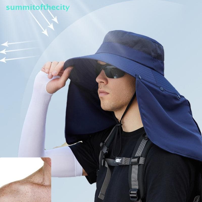 Weijiaott Chapéus De Sol De Verão De Camada Dupla Com Proteção UV Para Pesca Ao Ar Livre Boné Caminhadas E Acampamento C