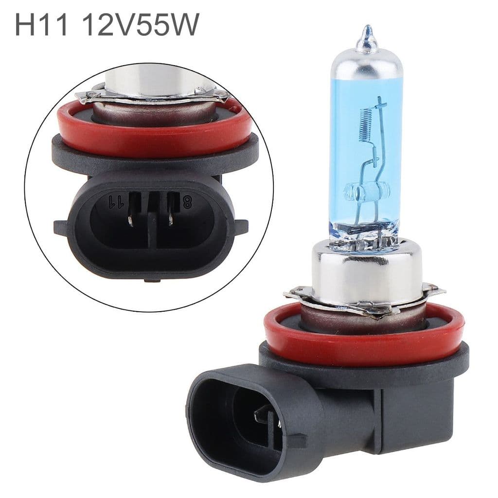 Lâmpada De Farol Halógena 12V 55W H11 , Luz Branca 5000K