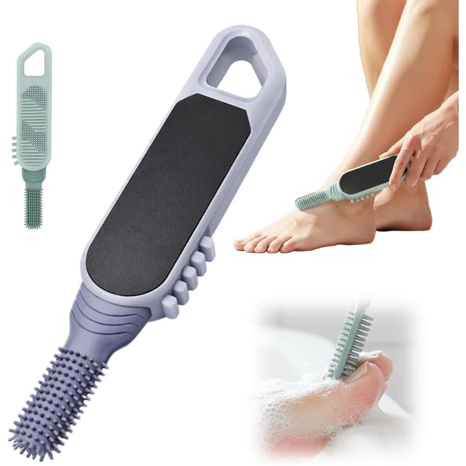 Escova Esfoliante para os Pés no Chuveiro, Escova para Limpeza entre os Dedos dos Pés, Esfoliante 3 em 1 para os Pés no