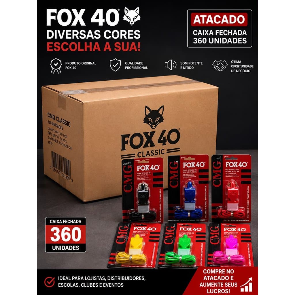 360 Apitos FOX 40 Original Caixa Lacrada Atacado Revendedores