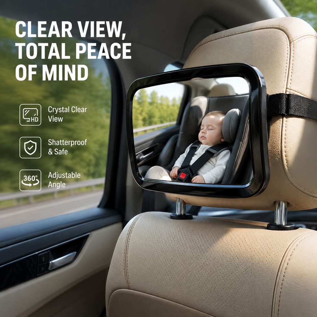 1/2 Pcs Espelho Retrovisor Do Assento Do Carro,AcessóRios De SegurançA Para BebêS.