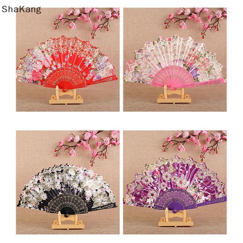 Ventilador Dobrável De Seda Estilo Vintage SKMY , De Mão Para Casamento/Dança SKK