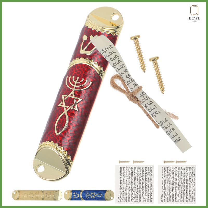 3 Conjunto De Metal Mezuzah Moldura Da Porta Caso Kosher Scroll Incluído Autêntico Jerusalem Judaica Design Decoração De