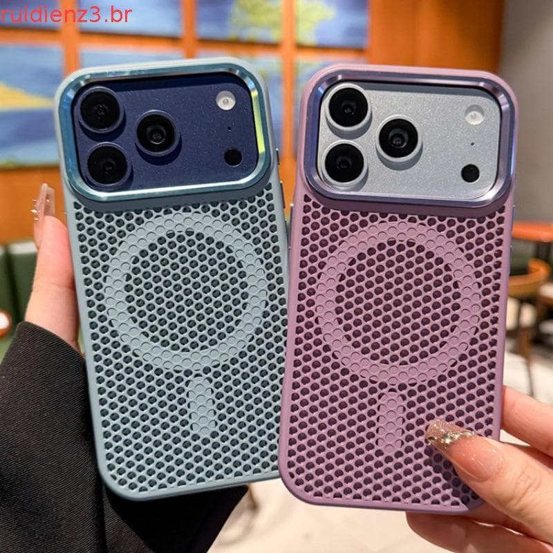 Sensação De Pele Líquida Dissipação De Calor Capa De Telefone Magnética Iphone17 Pro Max 16 15 14 13 12 Para IPhone Sili