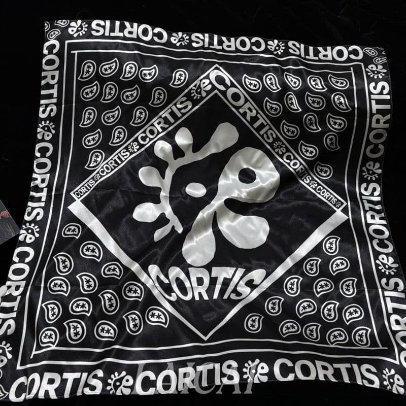 Lenço de seda cortis Original, Material de concerto, castanha de caju, cachecol Fashion, Hip Hop, dança de rua, cortis,