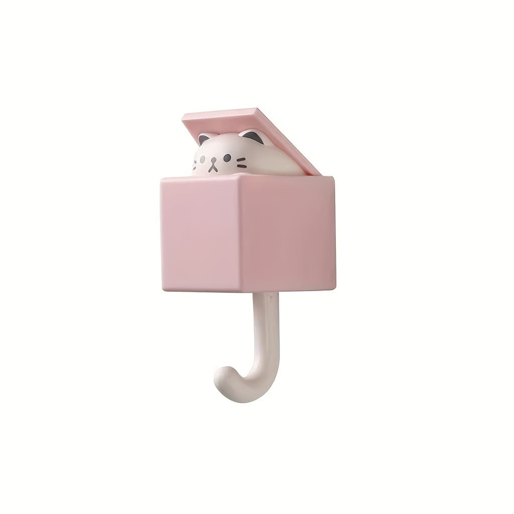 Gancho Elástico Para Gato Fofo , Cabide Adesivo Forte , Decoração De Quarto , Presente De Feriado