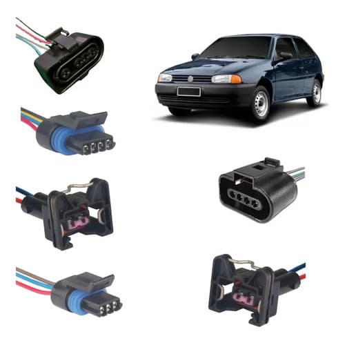 Kit 6 Plug Chicote Sensor Map Temp Det Sonda Borb Gol G2 Bola AP 1.6 1.8