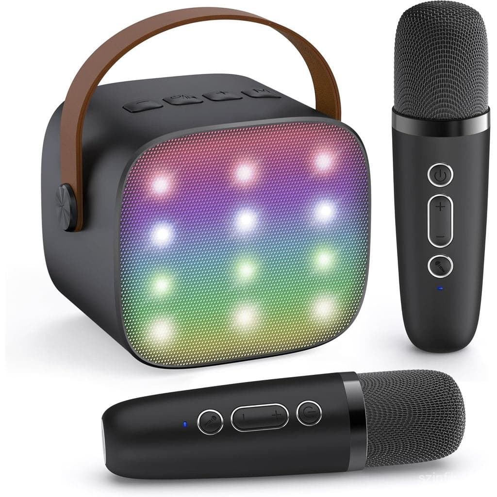 Máquina de Karaokê Mini YLL com 2 para Crianças e Adultos, Caixa de Som Bluetooth Portátil, Presente