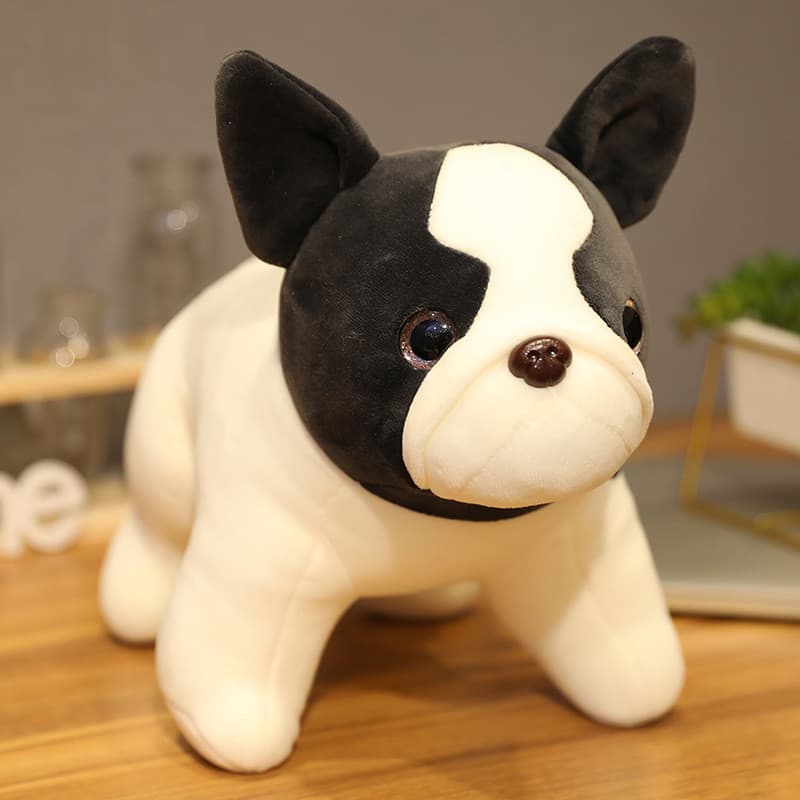 Brinquedo de pelúcia de simulação realista de cachorrinho fofo, boneco de buldogue, gato ragdoll, presente de aniversári