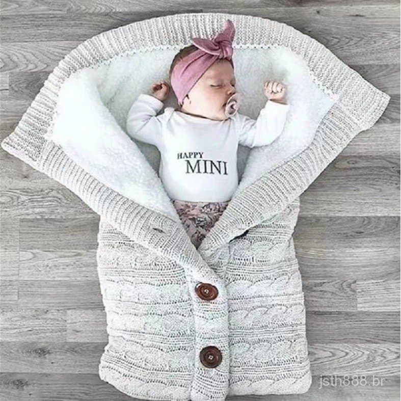 Sacos de Dormir Quentes para Bebês 2025, Cobertor Envolvente com Botões para Carrinho de Bebê, para Crianças