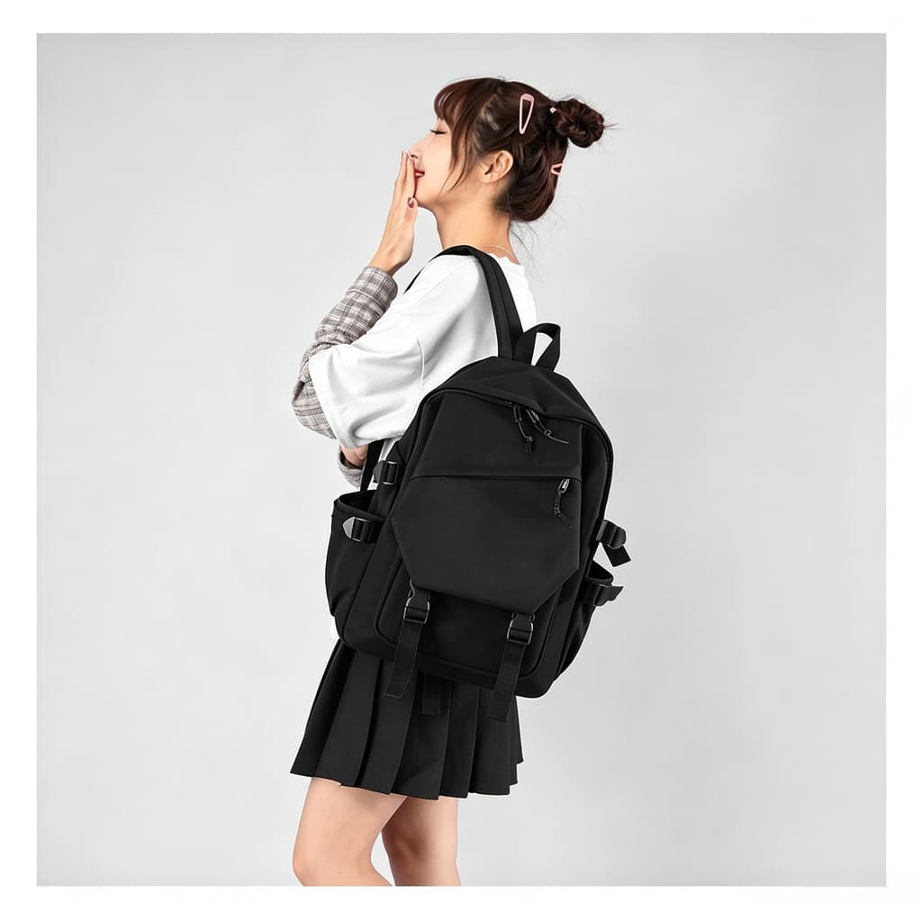 Mochila estampada linda menina estilo júnior menina do ensino médio grande capacidade