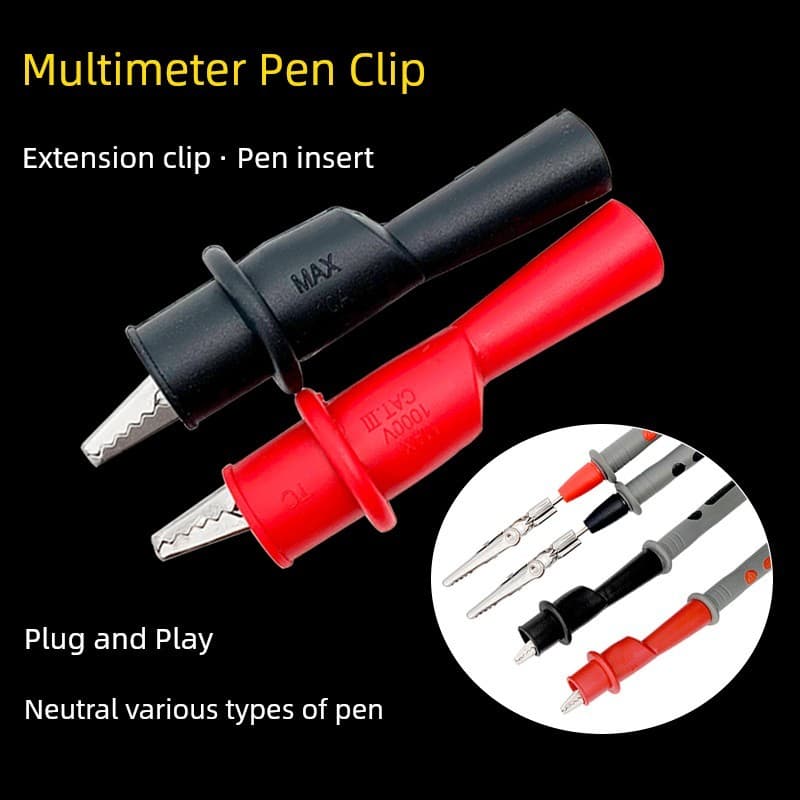 Miaowei multímetro caneta clipe jacaré clipe de teste capacitor clipe de teste de energia capacitor caneta extensão clip