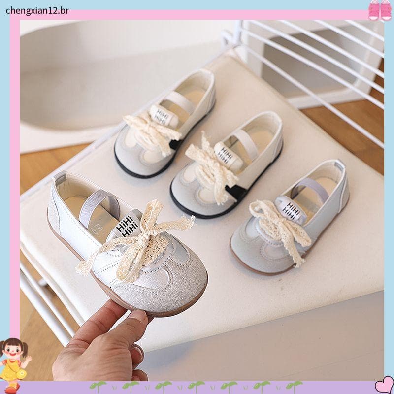 Crianças pequenos sapatos de couro 2025 primavera outono novo estilo meninas sapatos antiderrapante sola macia menina pr
