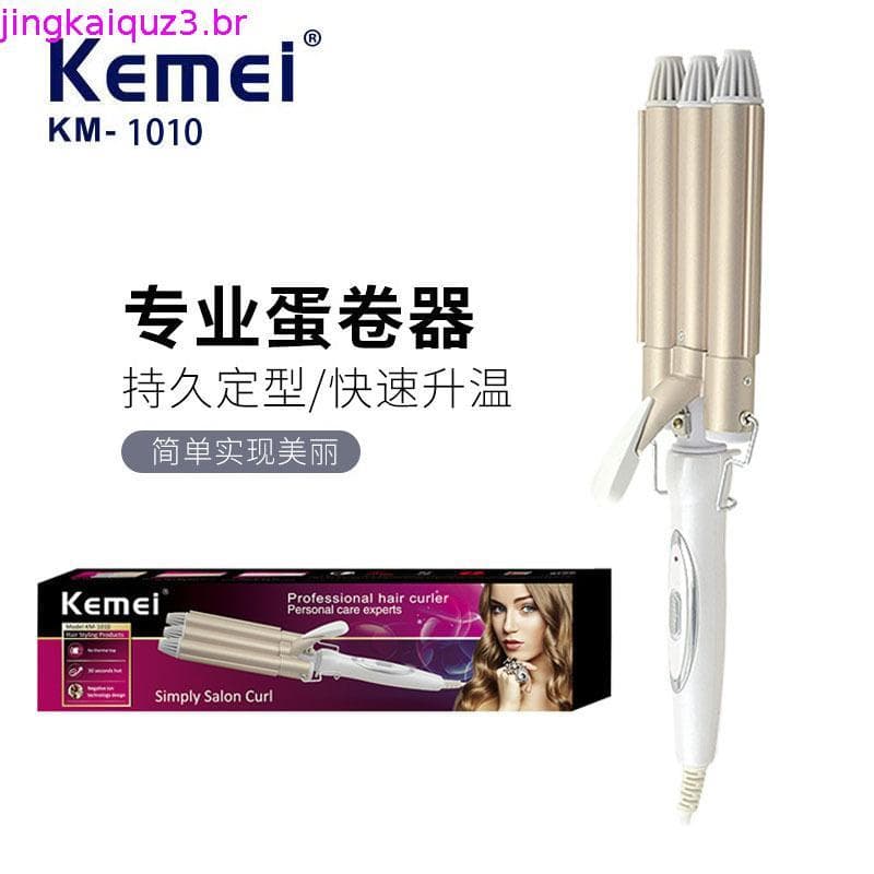 Kemei 1010 Curling Iron Cerc Triple Barrel Hair Styler Hair Waver Styling Tools (110-220V)