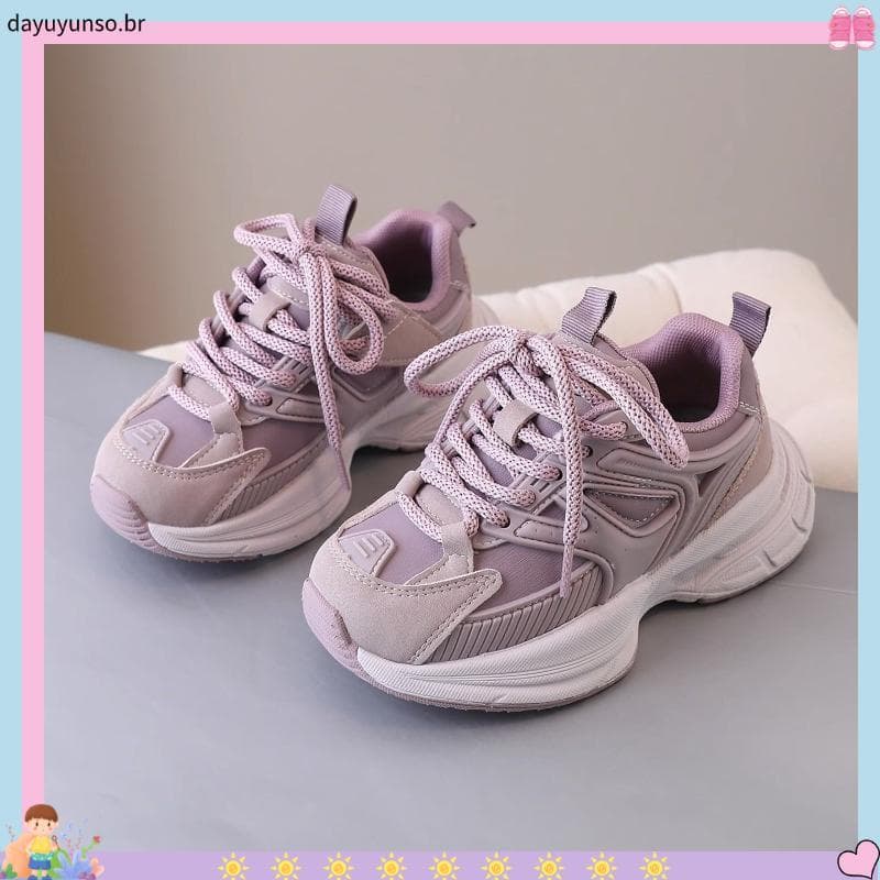 Outono novo estilo 2024 sapatos esportivos infantis leve respirável meninos versão coreana moda tênis de corrida casuais