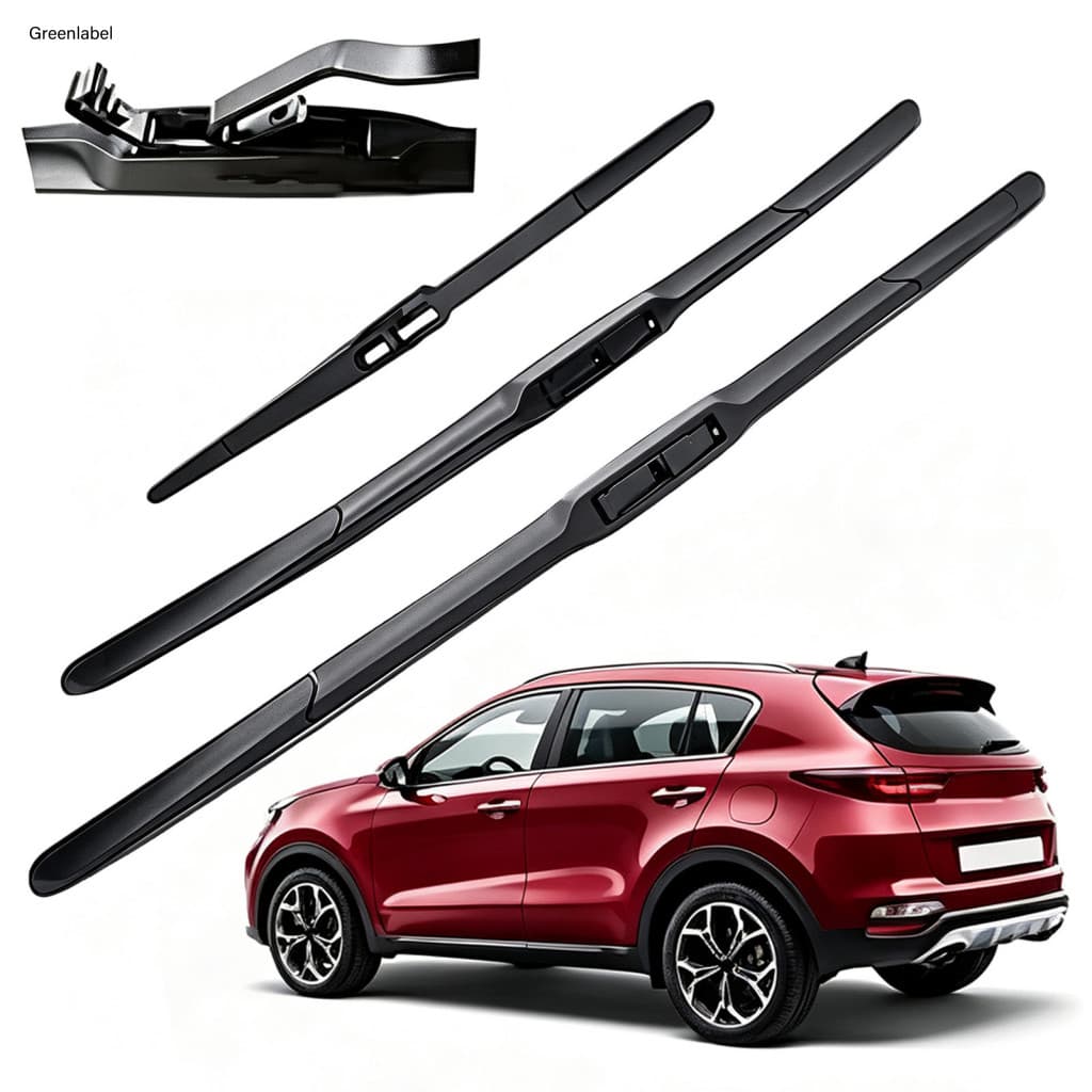 { Novo } 3 Unidades De Limpadores De Desempenho De Alta Velocidade Para Kia QL Sportage 16-20 , Borracha Natural , Desig