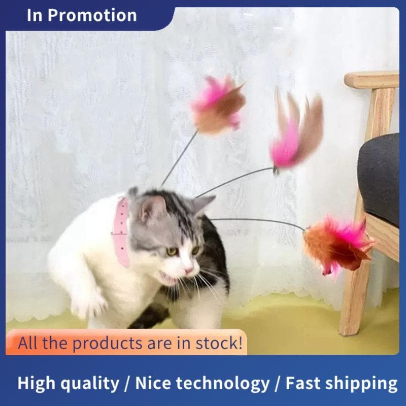 Brinquedos De Treinamento De Varinha De Teaser Rosa Com Coleira De Animais De Estimação De Sino Para Gatos