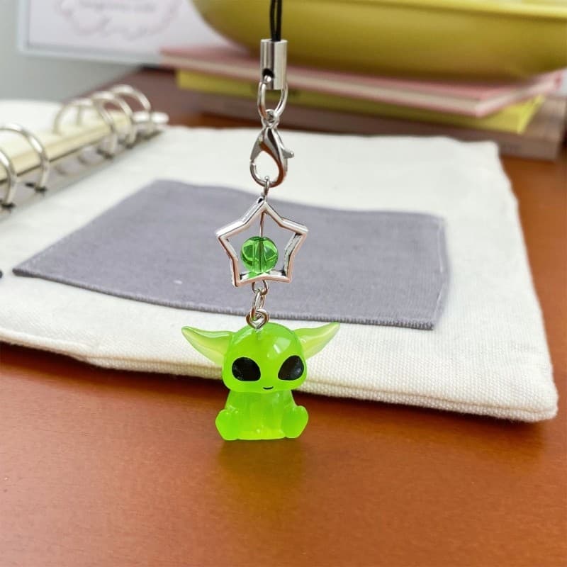 Yoo Resina Alienígena Chaveiro Decoração Para Mochila Bolsa Chaves Acessório Decorativo