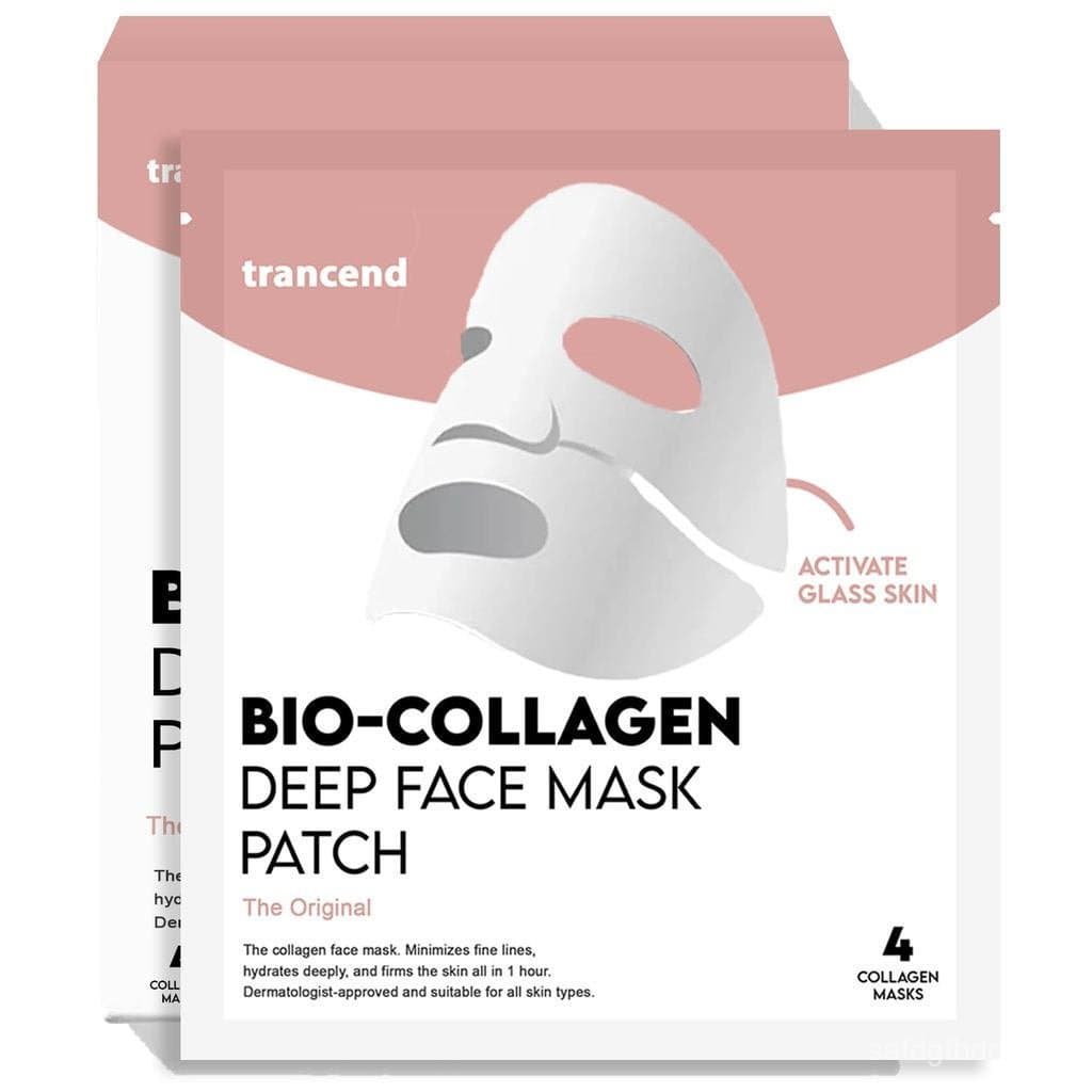 Transcender ™   Máscara Facial de Colágeno Real Original para Cuidados com a Pele Coreana, Máscaras Hidratantes para a P