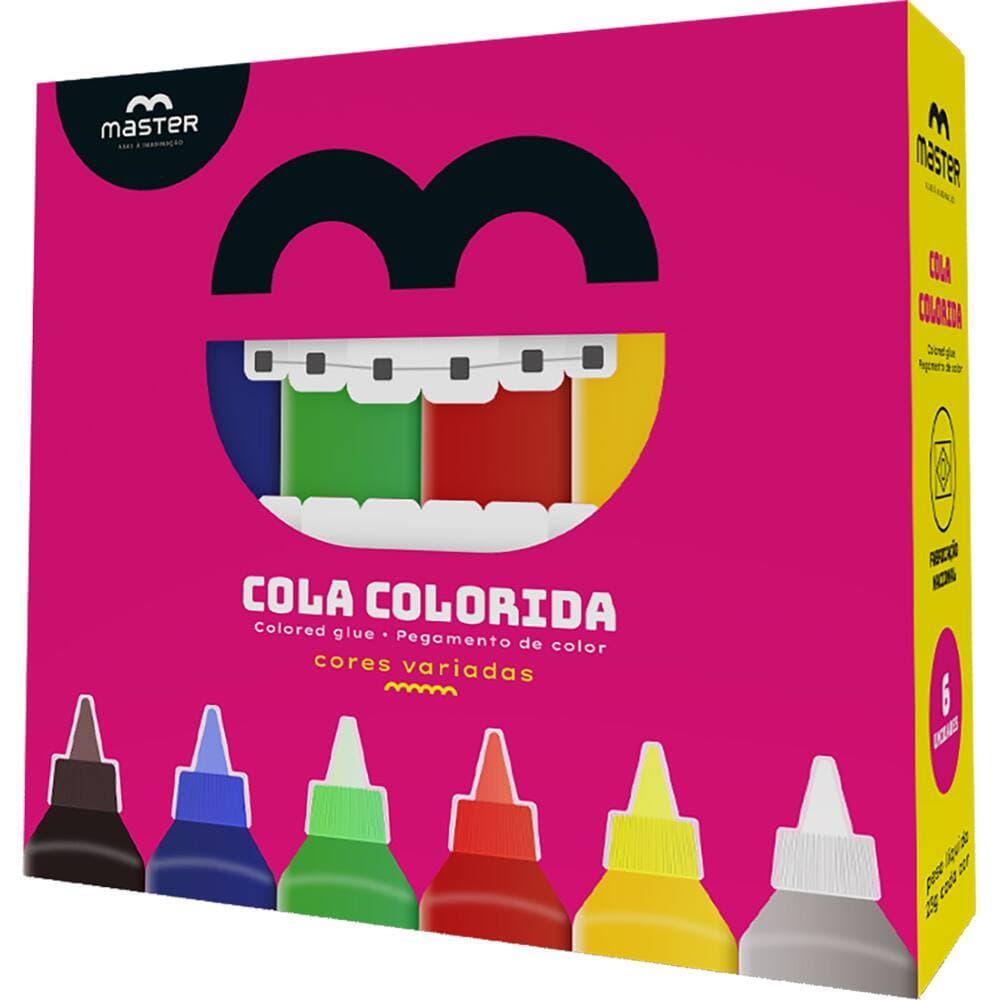 Cola Colorida, 25g, 6 Cores, Master