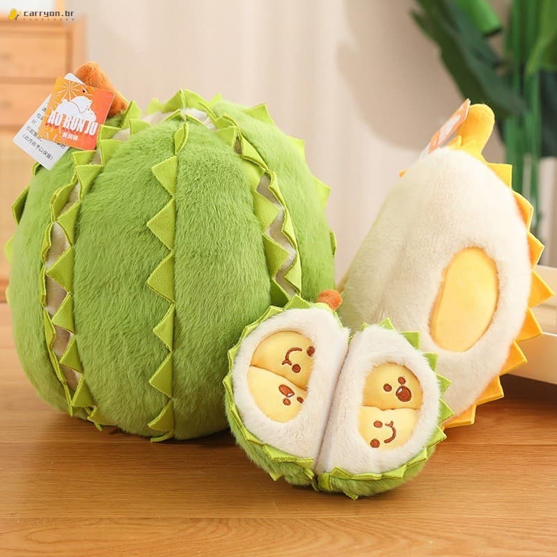 Brinquedo De Pelúcia De Boneca Durian De Descompressão Criativa-Travesseiro Fofo De Carne De Fruta Removível Para Menina