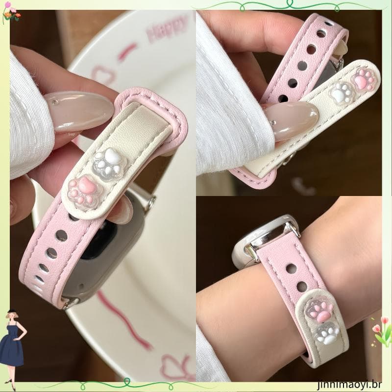 Adequado para xiaomi Mi Band 10 cinta de couro de alta qualidade garra de gato 9/8 nicho bonito ins xiaomi 10Pro pulseir