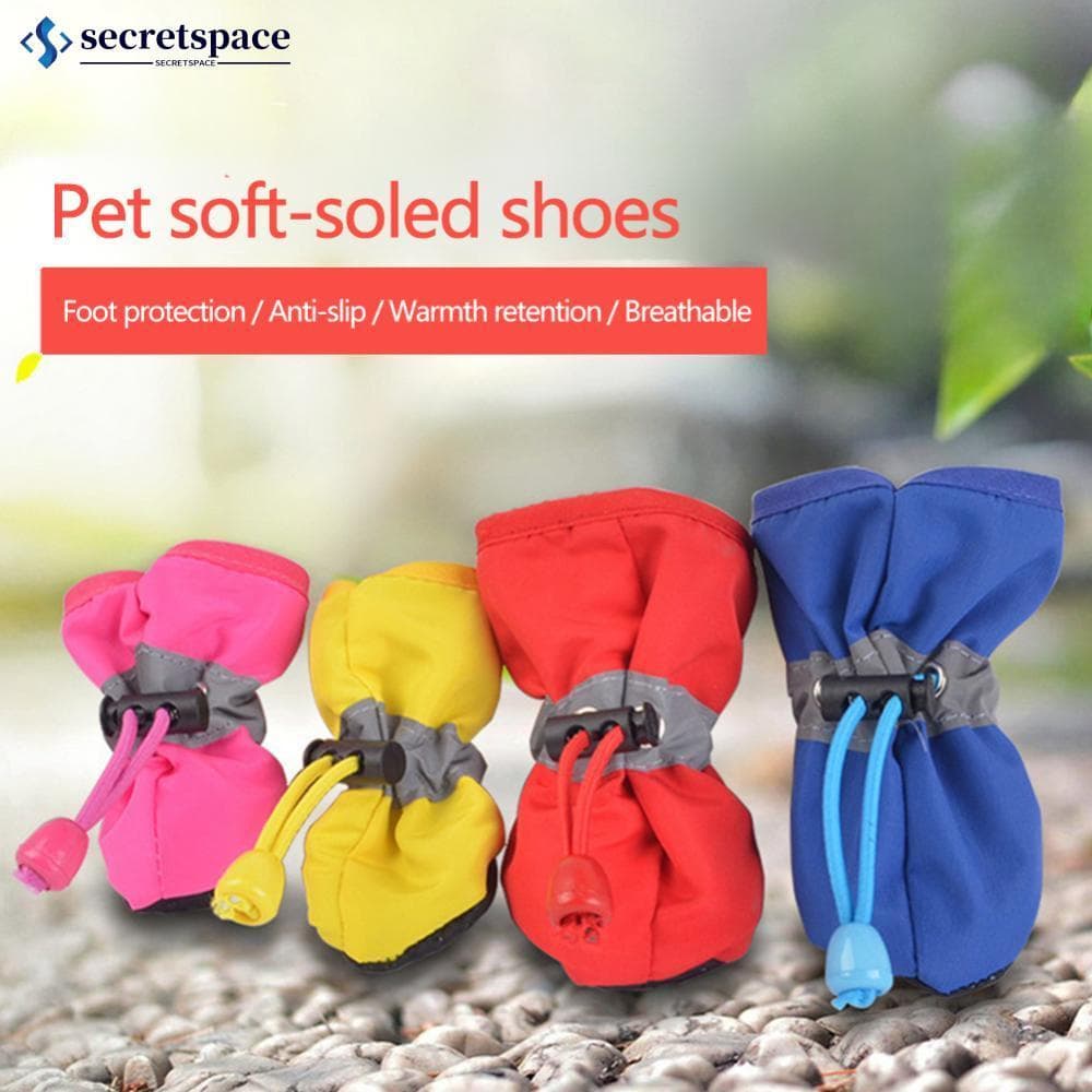 SECRETSPACE 4 Pçs À Prova Dwaterproof Água Anti Deslizamento Sapatos Para Cães De Estimação Chuva Botas De Neve Ao Ar Li