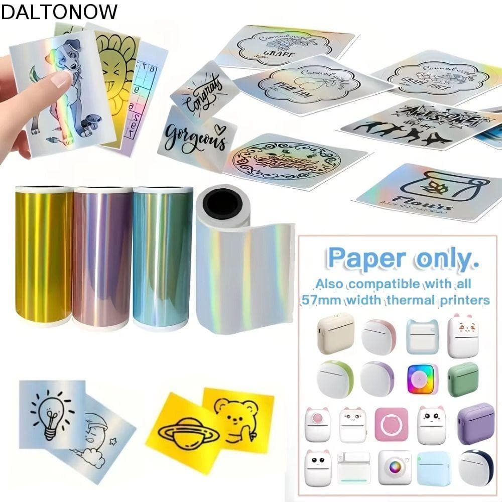 Papel Térmico Holográfico DALTONOW , Papéis De Impressora Térmica De Cores Vibrantes Brilhantes , Cor HD