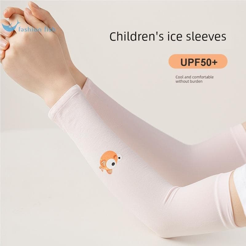 🔥 VENDA QUENTE 🔥 Manga Térmica Frescor Kids Respirável e Transpirável Manga de Proteção Solar Infantil Bebê Infantil P
