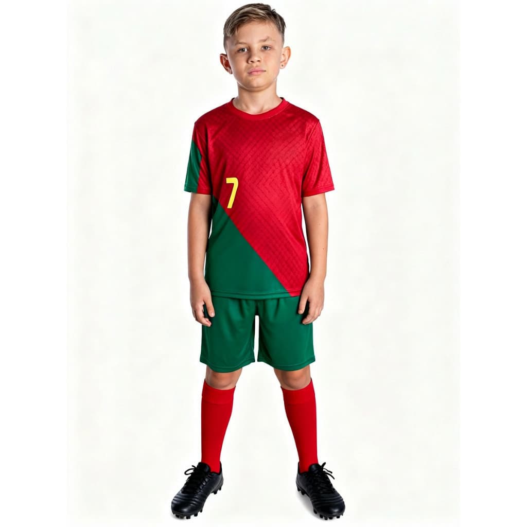 ENVIO EM 24HRS - Kit Conjunto Infantil Juvenil Seleção P0RTUGAL - ENVIO IMEDIATO!